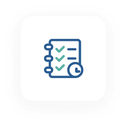 Checklist with clock icon illustration