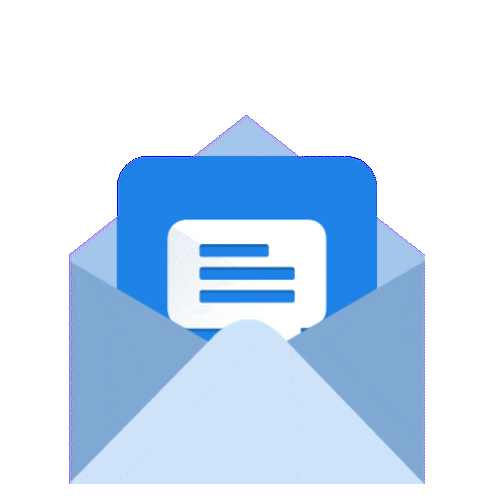 Animated envelope with message inside